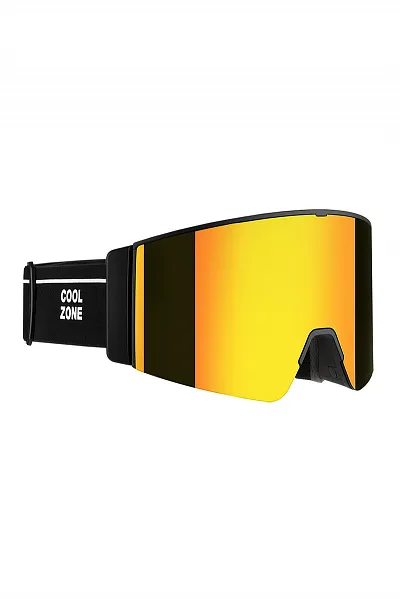 Маска оранжевая магнитная горнолыжная Cool Zone
